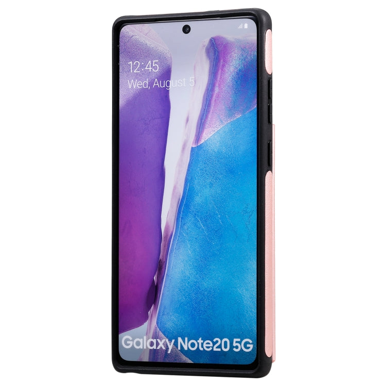 Shockproof Calf Texture Protective Case with Holder & Card Slots & Frame For Samsung Galaxy Note20