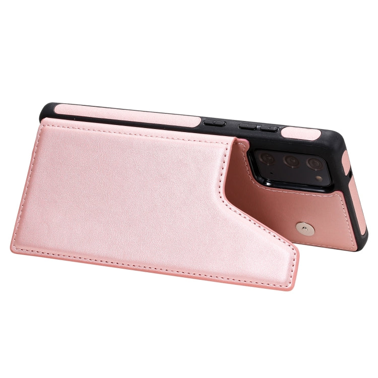 Shockproof Calf Texture Protective Case with Holder & Card Slots & Frame For Samsung Galaxy Note20