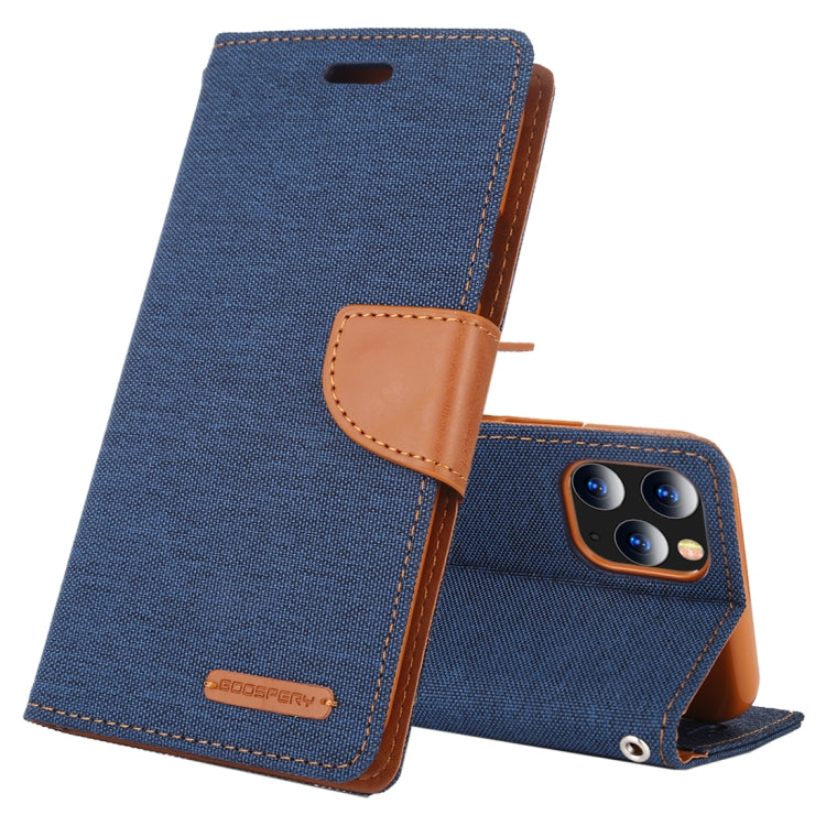 For iPhone 11 Pro Max MERCURY GOOSPERY CANVAS DIARY Canvas Texture Horizontal Flip Leather Case with Card Slots & Wallet & Holder
