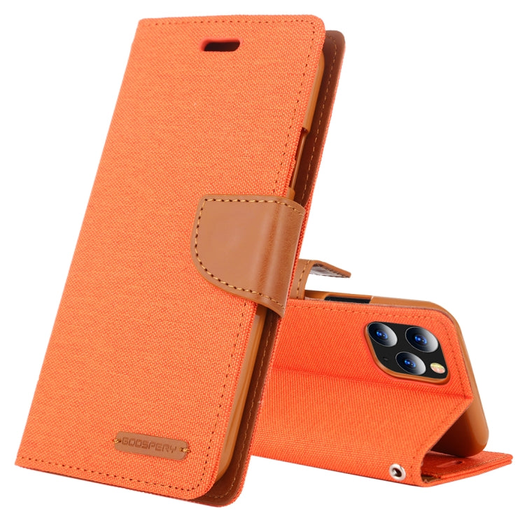For iPhone 11 Pro Max MERCURY GOOSPERY CANVAS DIARY Canvas Texture Horizontal Flip Leather Case with Card Slots & Wallet & Holder