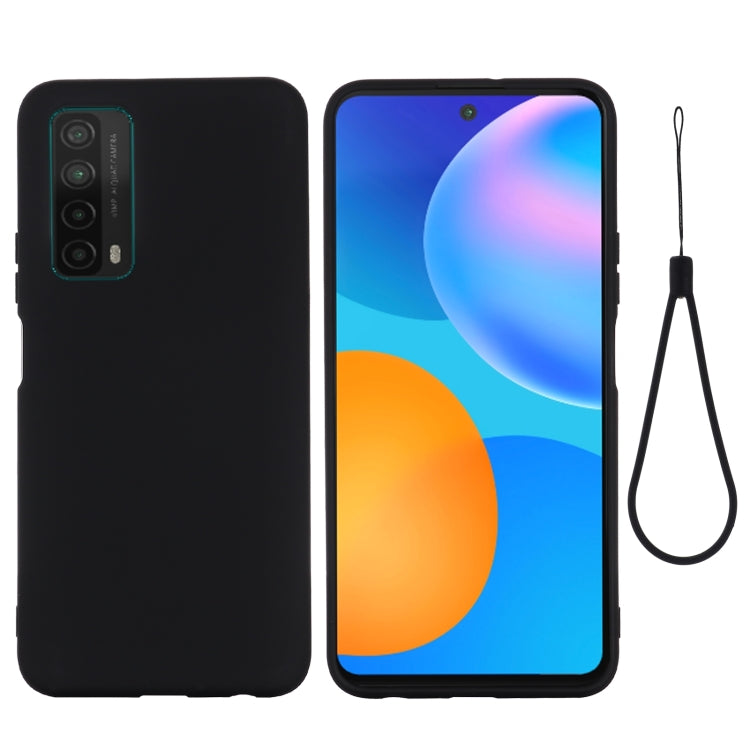 For Huawei P smart 2021 Pure Color Liquid Silicone Shockproof Full Coverage Case