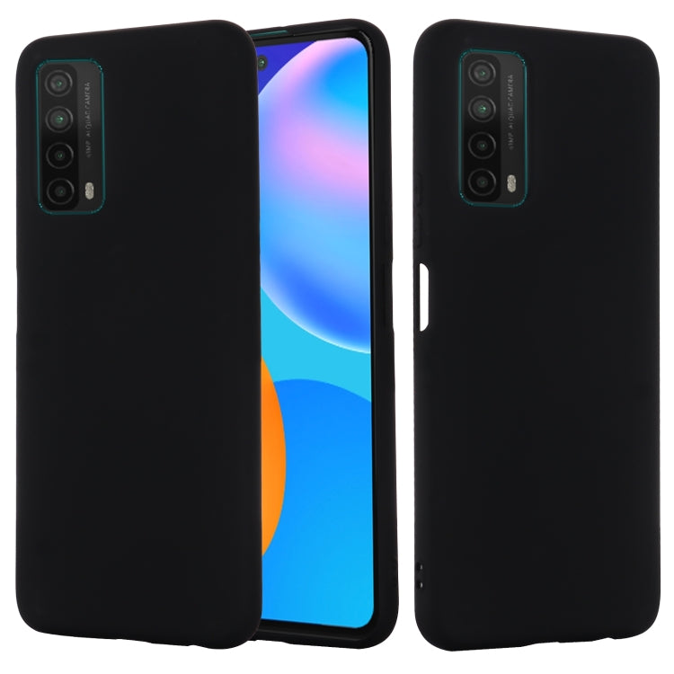 For Huawei P smart 2021 Pure Color Liquid Silicone Shockproof Full Coverage Case