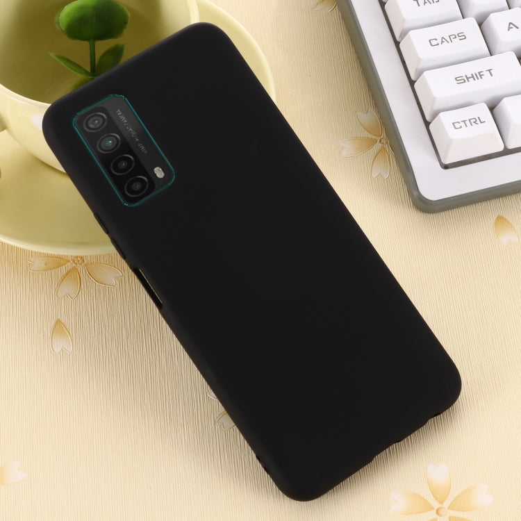 For Huawei P smart 2021 Pure Color Liquid Silicone Shockproof Full Coverage Case