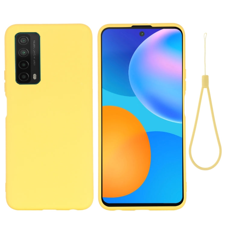 For Huawei P smart 2021 Pure Color Liquid Silicone Shockproof Full Coverage Case