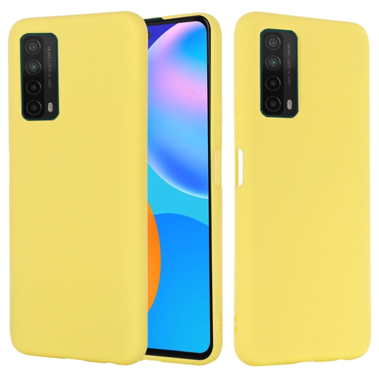 For Huawei P smart 2021 Pure Color Liquid Silicone Shockproof Full Coverage Case