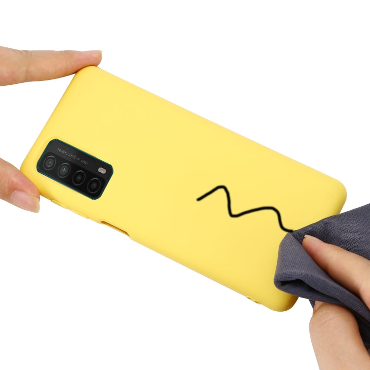 For Huawei P smart 2021 Pure Color Liquid Silicone Shockproof Full Coverage Case