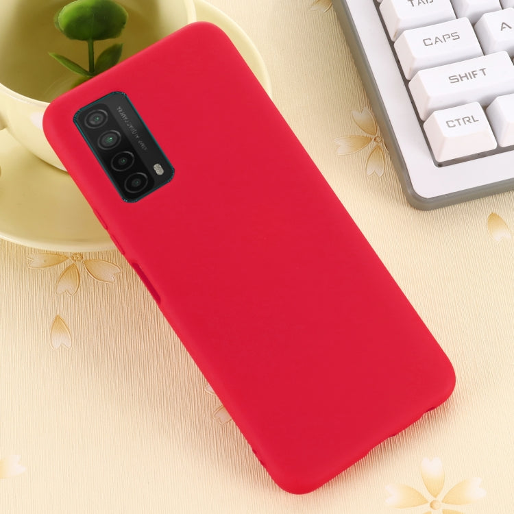 For Huawei P smart 2021 Pure Color Liquid Silicone Shockproof Full Coverage Case