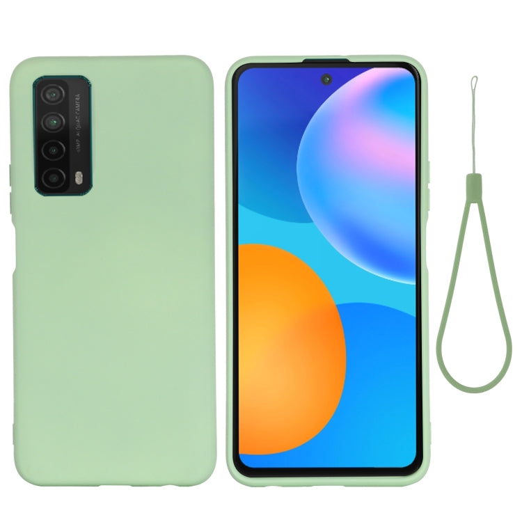For Huawei P smart 2021 Pure Color Liquid Silicone Shockproof Full Coverage Case