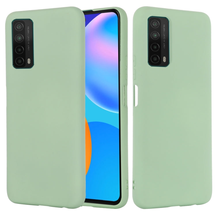 For Huawei P smart 2021 Pure Color Liquid Silicone Shockproof Full Coverage Case