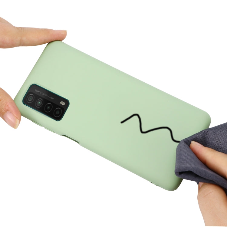For Huawei P smart 2021 Pure Color Liquid Silicone Shockproof Full Coverage Case