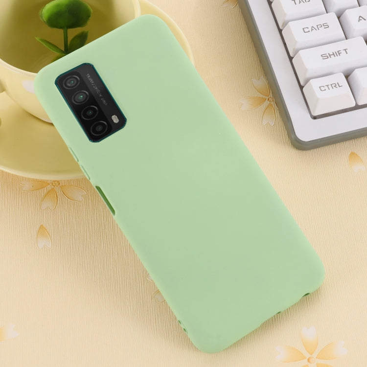 For Huawei P smart 2021 Pure Color Liquid Silicone Shockproof Full Coverage Case