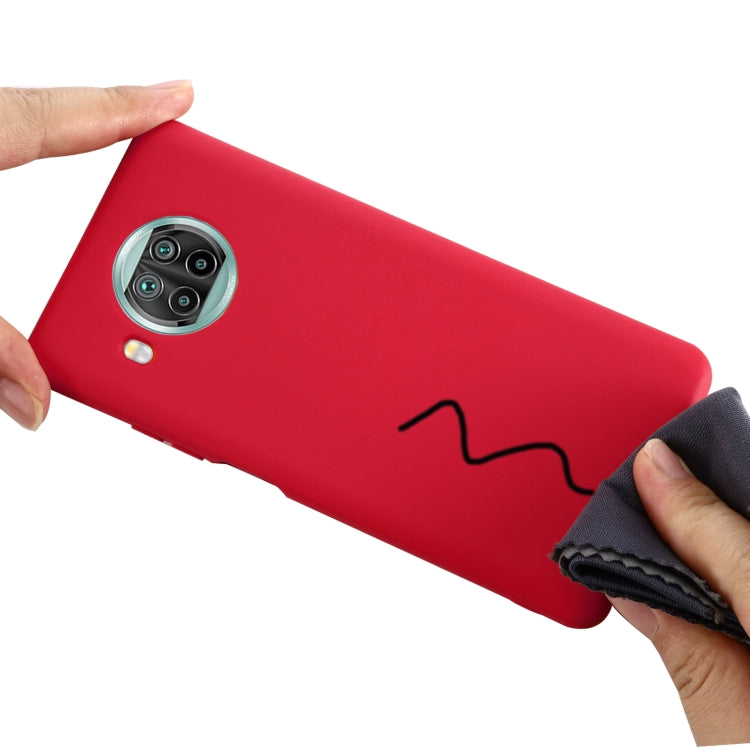 For Xiaomi Mi 10T Lite 5G Pure Color Liquid Silicone Shockproof Full Coverage Case