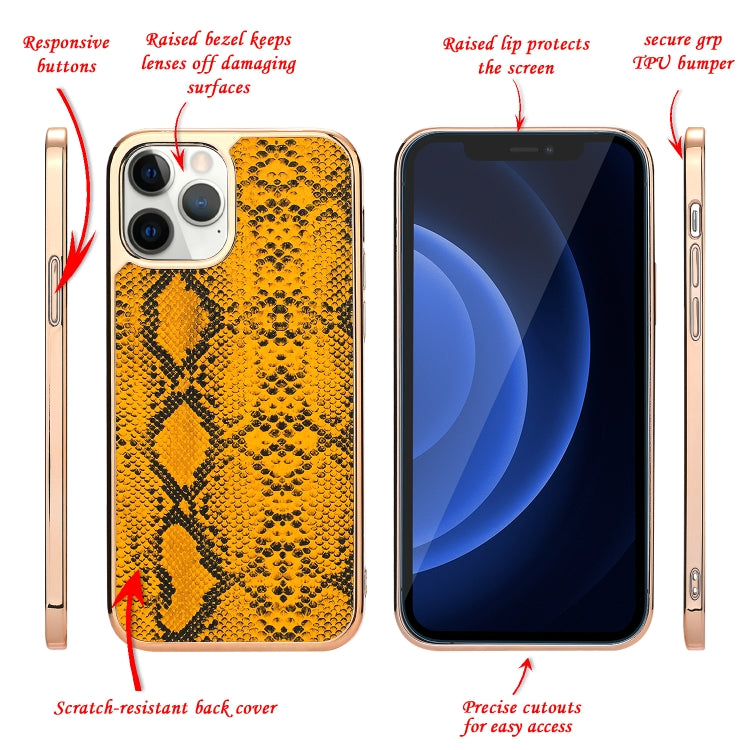 For iPhone 12 mini Snake Skin Texture Shockproof Protective Case