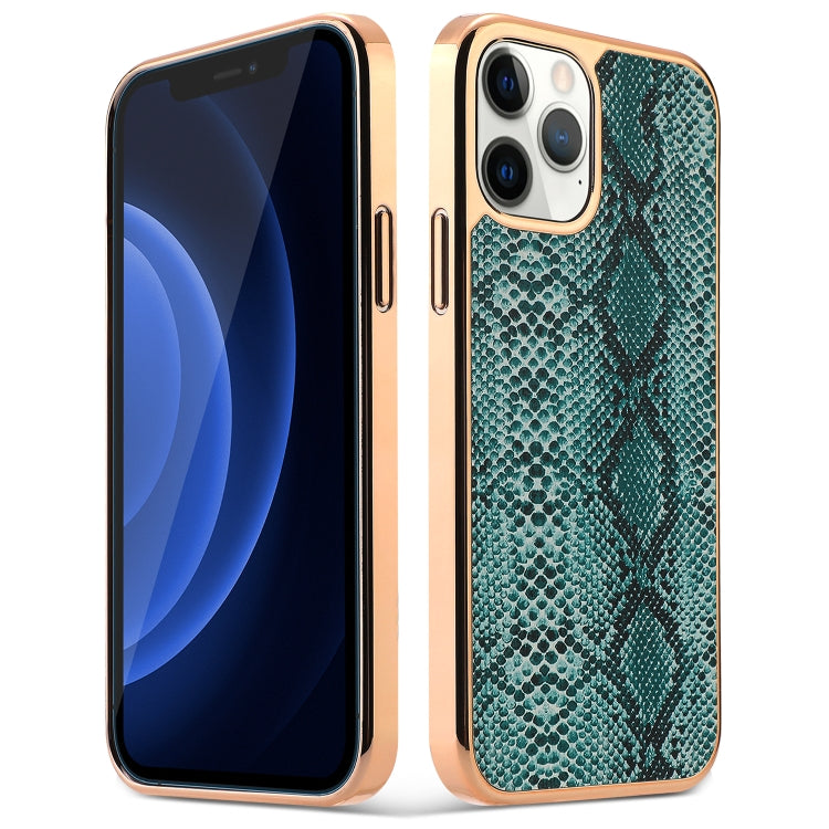 For iPhone 12 / 12 Pro Snake Skin Texture Shockproof Protective Case