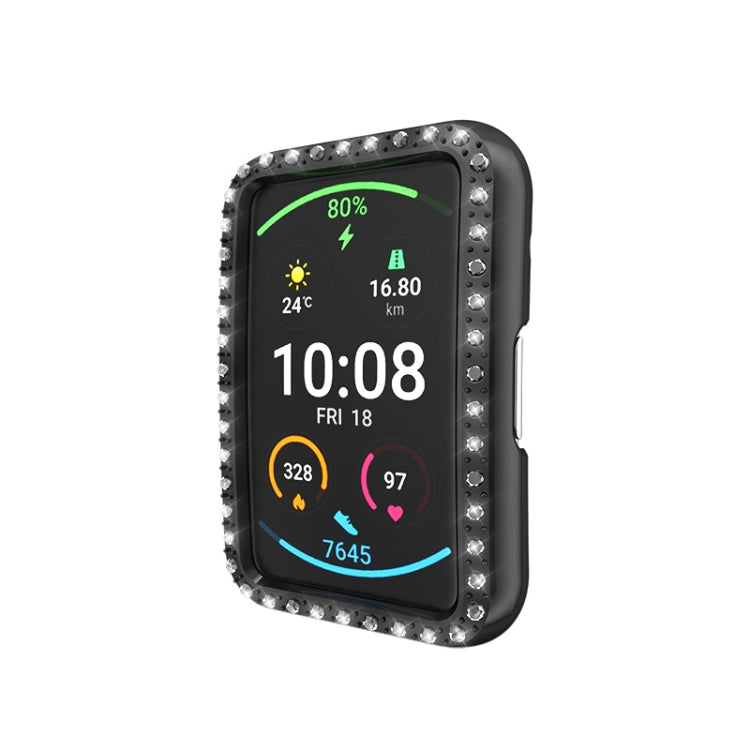 For Huawei Watch Fit Single Row Diamond PC Protective Case Cover