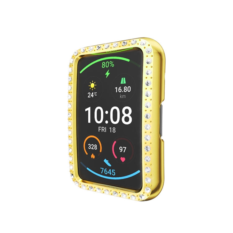 For Huawei Watch Fit Single Row Diamond PC Protective Case Cover