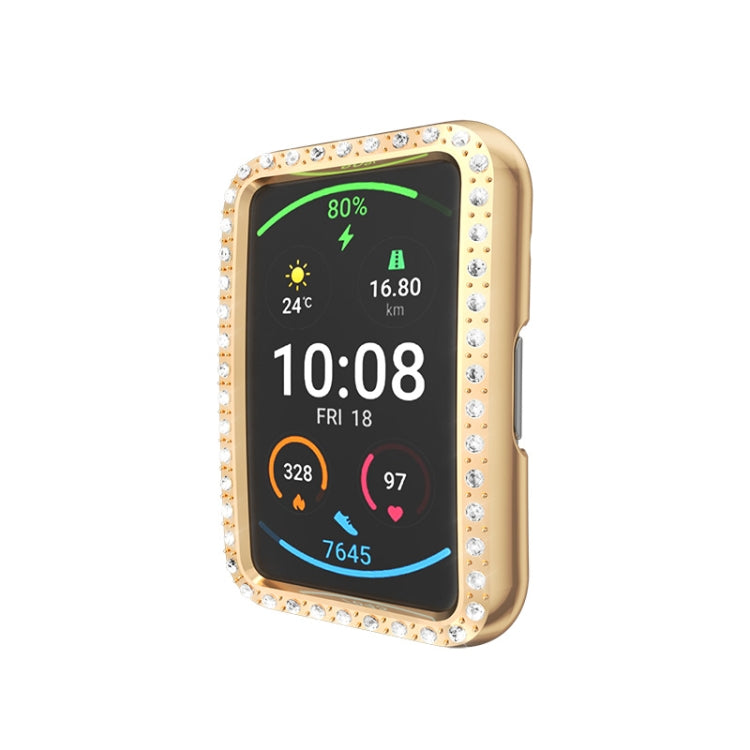For Huawei Watch Fit Single Row Diamond PC Protective Case Cover