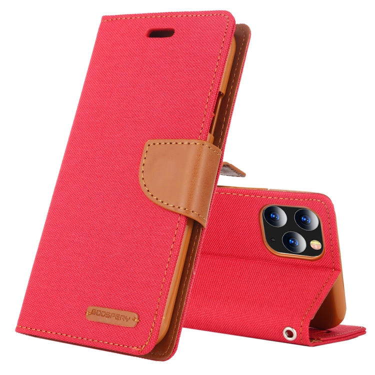For iPhone 11 Pro MERCURY GOOSPERY CANVAS DIARY Canvas Texture Horizontal Flip Leather Case with Card Slots & Wallet & Holder