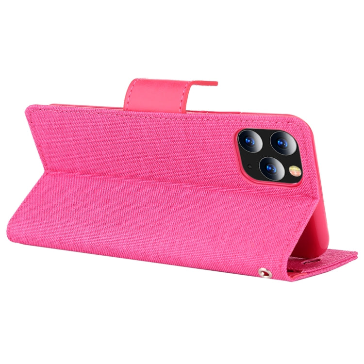 For iPhone 11 Pro MERCURY GOOSPERY CANVAS DIARY Canvas Texture Horizontal Flip Leather Case with Card Slots & Wallet & Holder