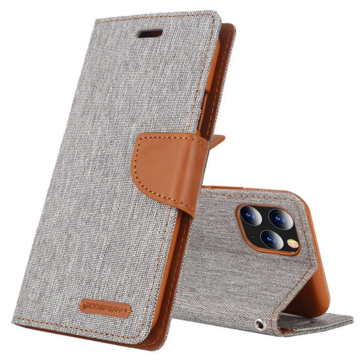 For iPhone 11 Pro MERCURY GOOSPERY CANVAS DIARY Canvas Texture Horizontal Flip Leather Case with Card Slots & Wallet & Holder