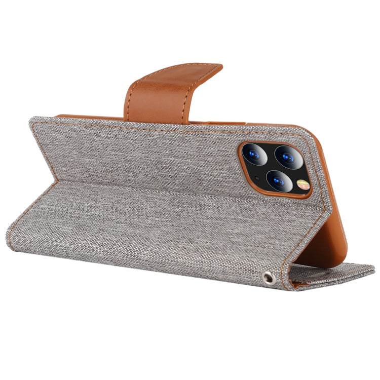 For iPhone 11 Pro MERCURY GOOSPERY CANVAS DIARY Canvas Texture Horizontal Flip Leather Case with Card Slots & Wallet & Holder