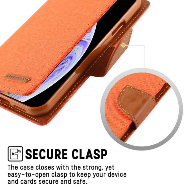 For iPhone 11 Pro MERCURY GOOSPERY CANVAS DIARY Canvas Texture Horizontal Flip Leather Case with Card Slots & Wallet & Holder