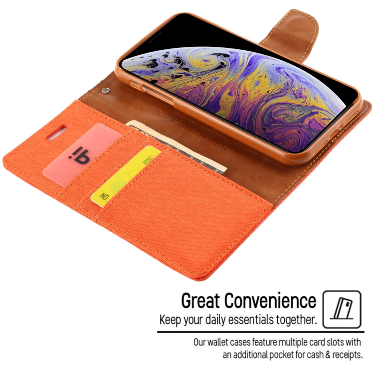 For iPhone 11 Pro MERCURY GOOSPERY CANVAS DIARY Canvas Texture Horizontal Flip Leather Case with Card Slots & Wallet & Holder