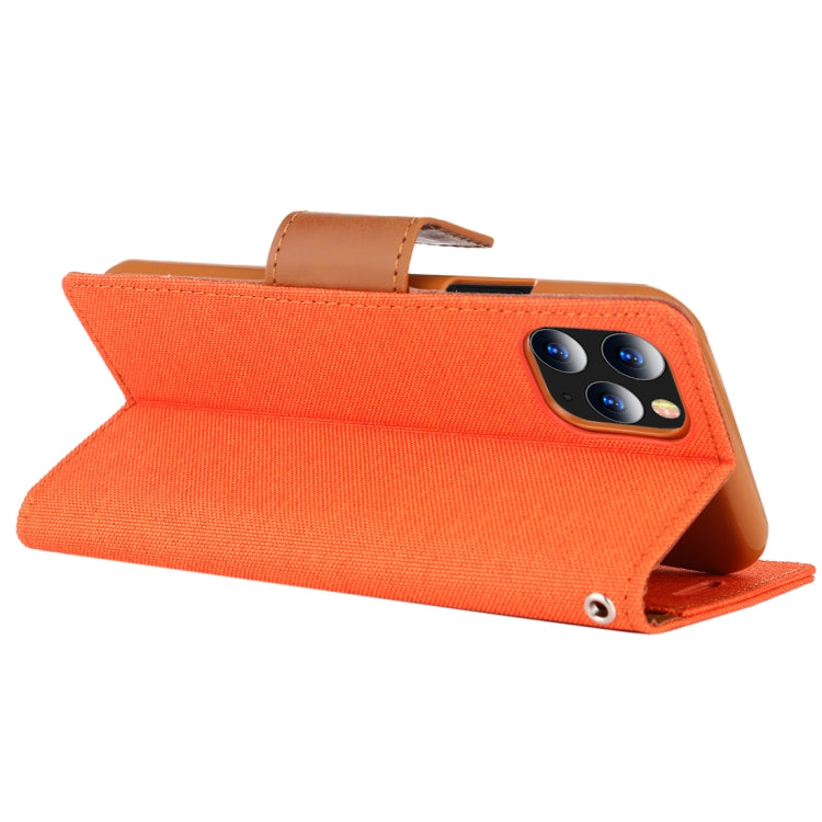 For iPhone 11 Pro MERCURY GOOSPERY CANVAS DIARY Canvas Texture Horizontal Flip Leather Case with Card Slots & Wallet & Holder
