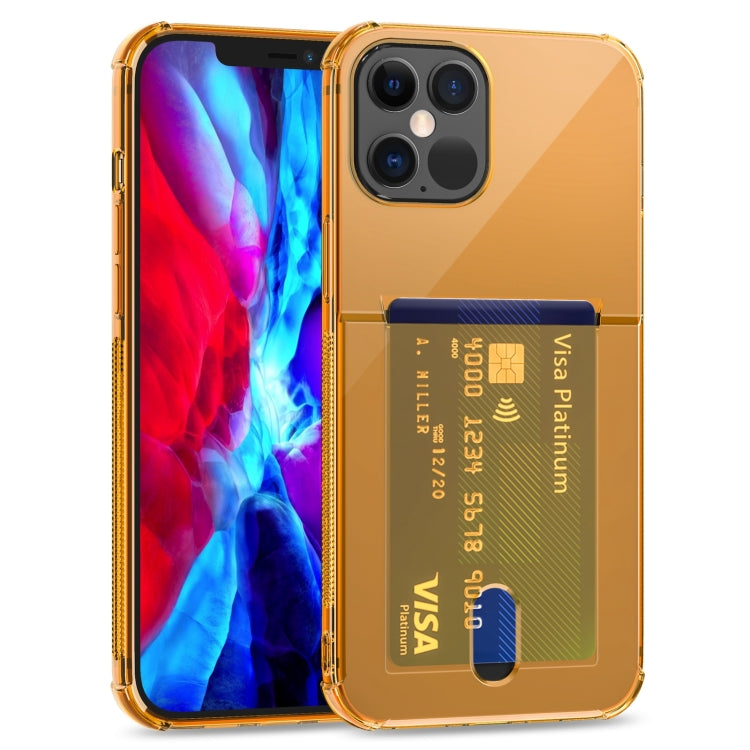 For iPhone 12 TPU Transparent Protective Case with Card Slots