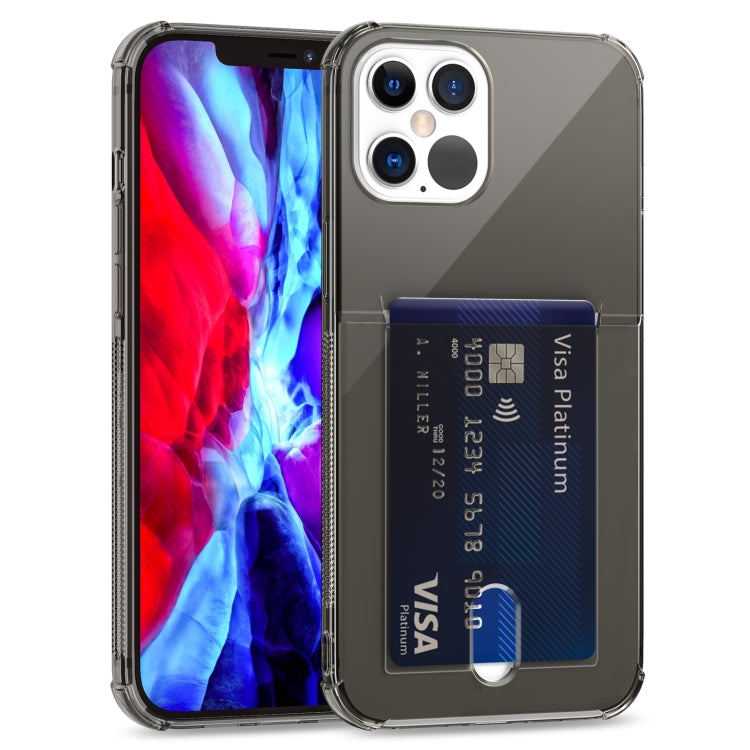 For iPhone 12 TPU Transparent Protective Case with Card Slots