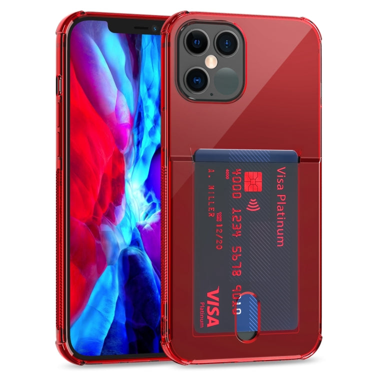 For iPhone 12 mini TPU Transparent Protective Case with Card Slots