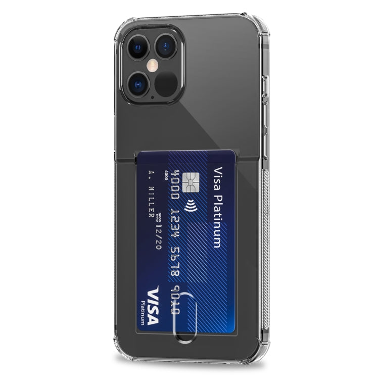 For iPhone 12 mini TPU Transparent Protective Case with Card Slots