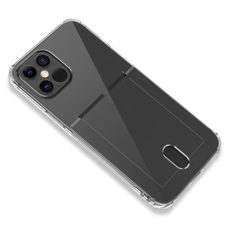 For iPhone 12 mini TPU Transparent Protective Case with Card Slots