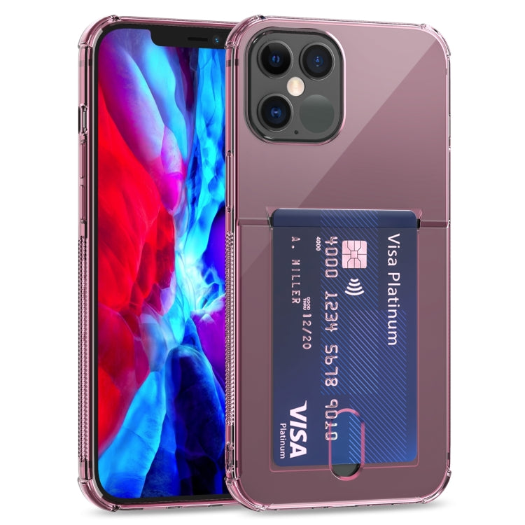 For iPhone 12 Pro TPU Transparent Protective Case with Card Slots