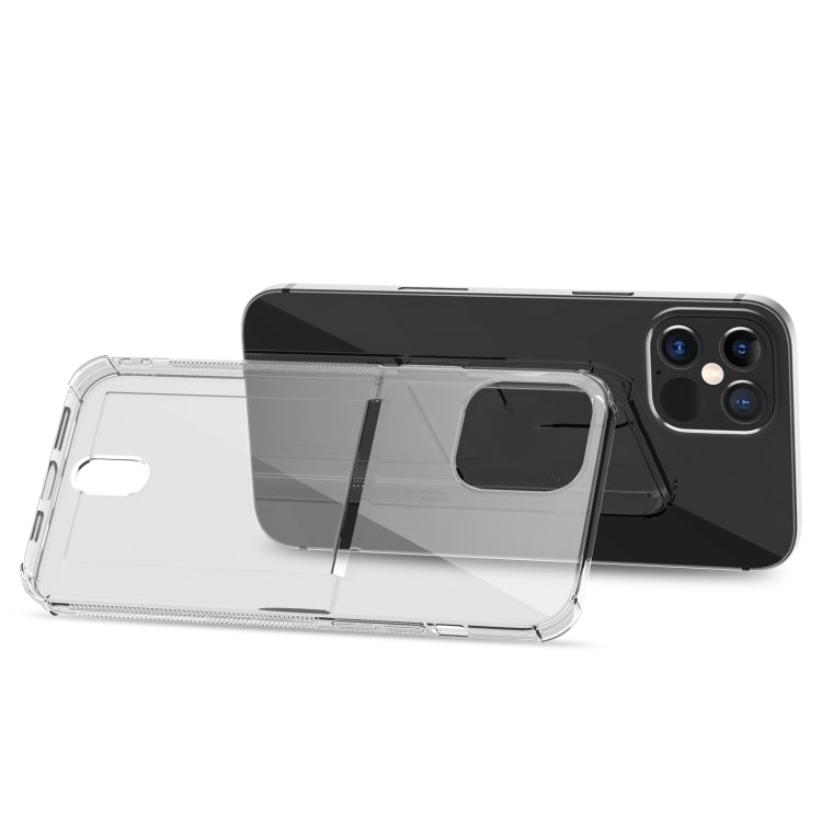 For iPhone 12 Pro TPU Transparent Protective Case with Card Slots