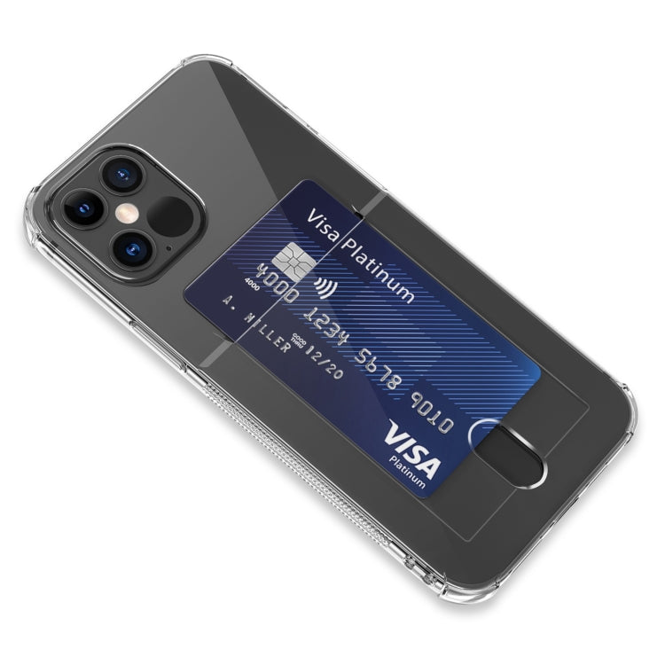 For iPhone 12 Pro TPU Transparent Protective Case with Card Slots