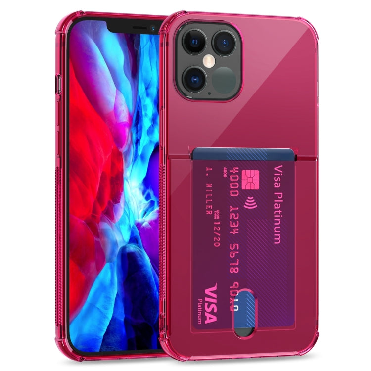For iPhone 12 Pro TPU Transparent Protective Case with Card Slots