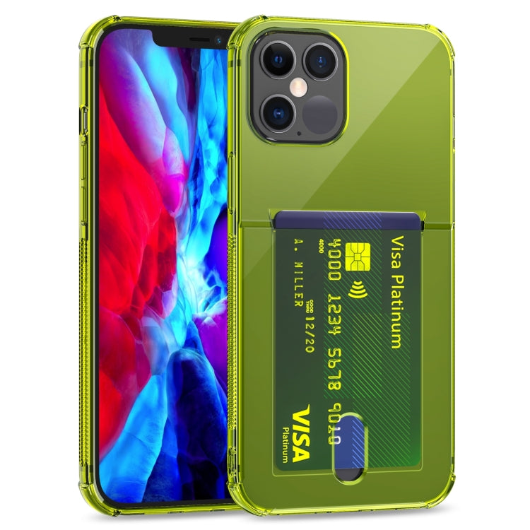 For iPhone 12 Pro TPU Transparent Protective Case with Card Slots