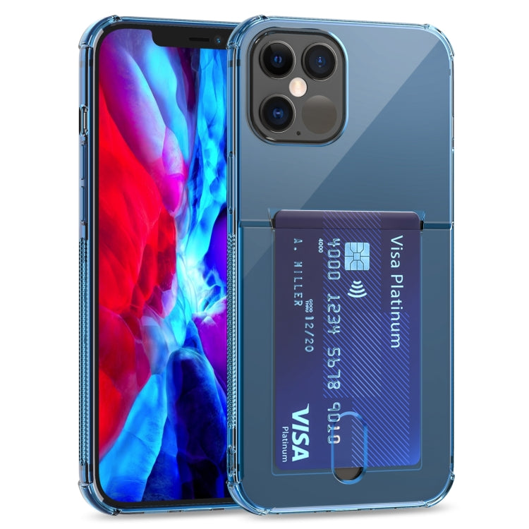 For iPhone 12 Pro Max TPU Transparent Protective Case with Card Slots