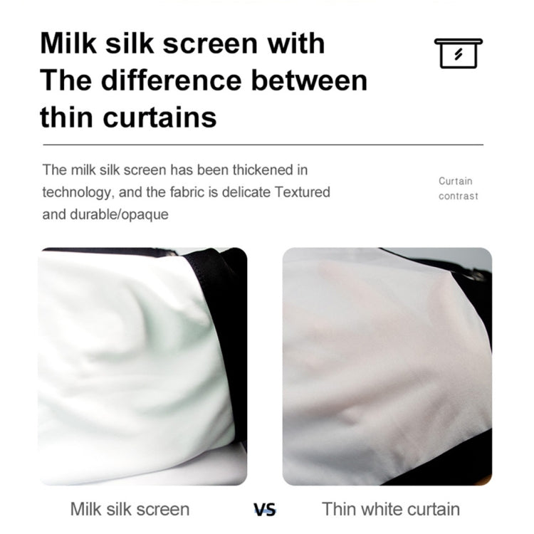 Folding Milk Silk Polyester Projector Film Curtain, Size:84 inch (4:3) Projection Area: 172 x 128cm