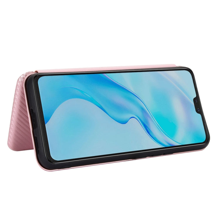 For vivo V20 Pro 5G Carbon Fiber Texture Horizontal Flip TPU + PC + PU Leather Case with Card Slot