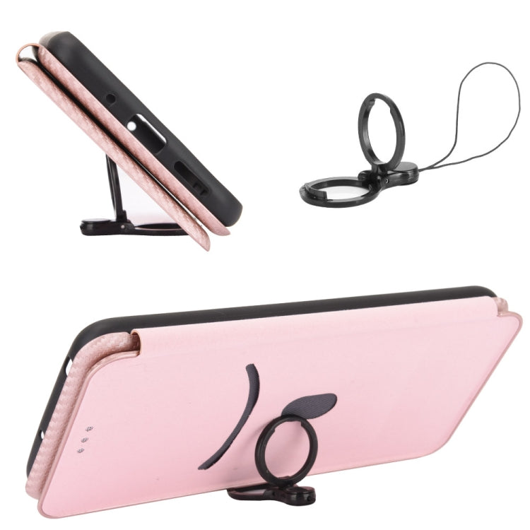 For vivo V20 Pro 5G Carbon Fiber Texture Horizontal Flip TPU + PC + PU Leather Case with Card Slot