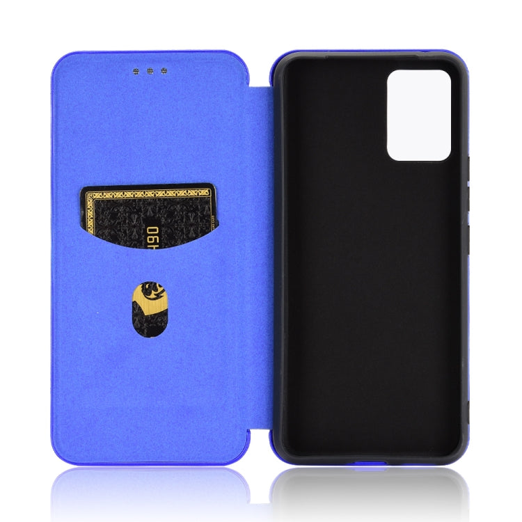 For vivo V20 Pro 5G Carbon Fiber Texture Horizontal Flip TPU + PC + PU Leather Case with Card Slot