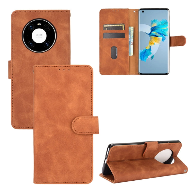 For Huawei Mate 40 Solid Color Skin Feel Magnetic Buckle Horizontal Flip Calf Texture PU Leather Case with Holder & Card Slots & Wallet