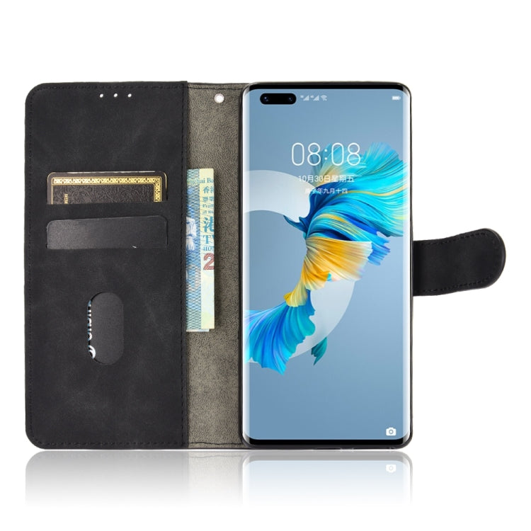 For Huawei Mate 40 Pro Solid Color Skin Feel Magnetic Buckle Horizontal Flip Calf Texture PU Leather Case with Holder & Card Slots & Wallet