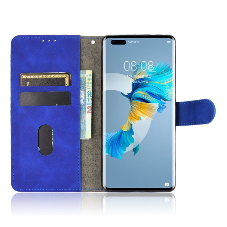 For Huawei Mate 40 Pro Solid Color Skin Feel Magnetic Buckle Horizontal Flip Calf Texture PU Leather Case with Holder & Card Slots & Wallet