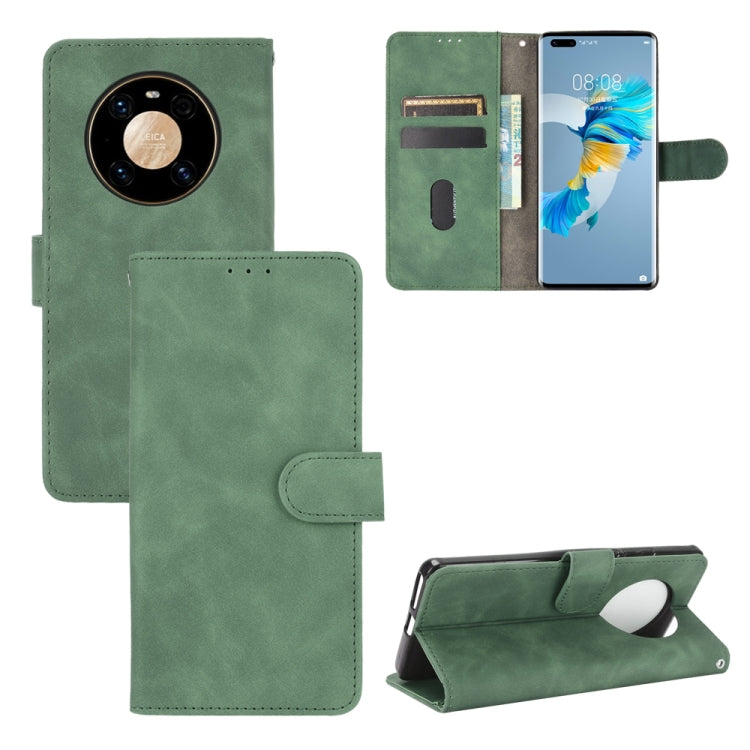 For Huawei Mate 40 Pro Solid Color Skin Feel Magnetic Buckle Horizontal Flip Calf Texture PU Leather Case with Holder & Card Slots & Wallet