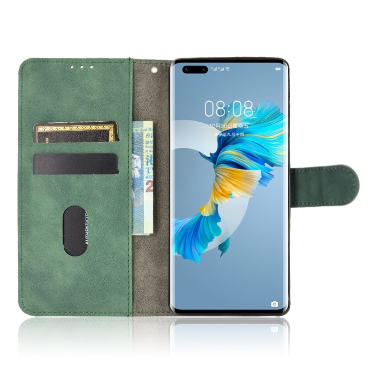 For Huawei Mate 40 Pro Solid Color Skin Feel Magnetic Buckle Horizontal Flip Calf Texture PU Leather Case with Holder & Card Slots & Wallet