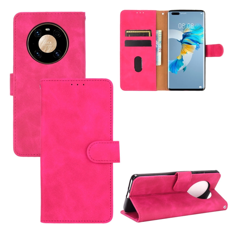 For Huawei Mate 40 Pro Solid Color Skin Feel Magnetic Buckle Horizontal Flip Calf Texture PU Leather Case with Holder & Card Slots & Wallet