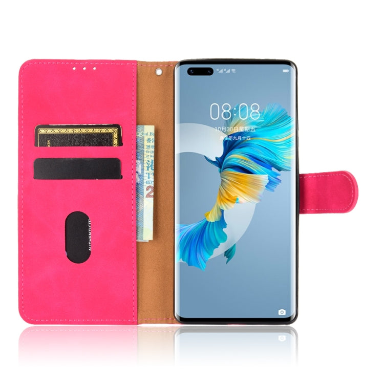 For Huawei Mate 40 Pro Solid Color Skin Feel Magnetic Buckle Horizontal Flip Calf Texture PU Leather Case with Holder & Card Slots & Wallet